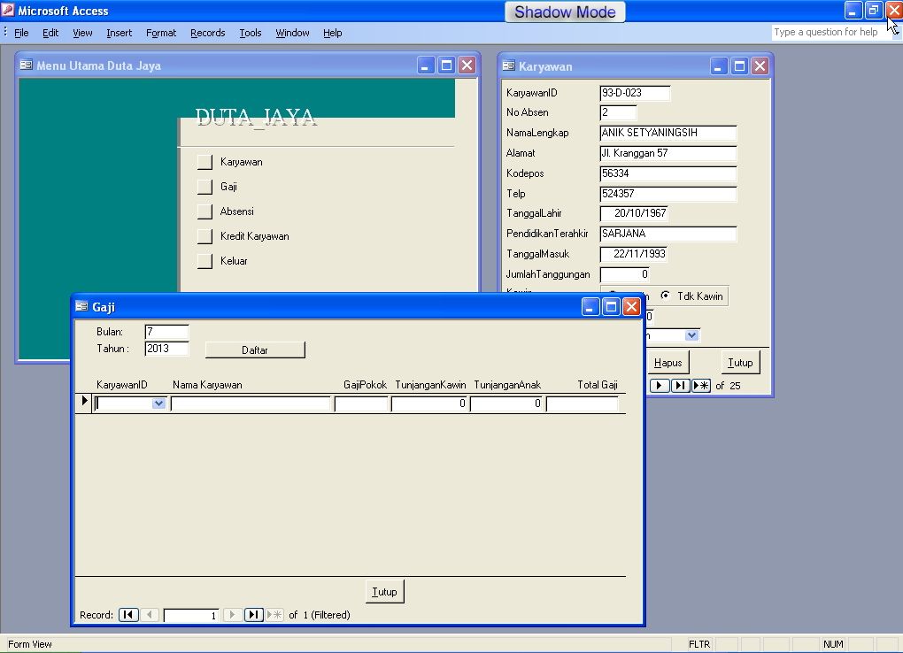 software contoh database perpustakaan dengan microsoft access 2007